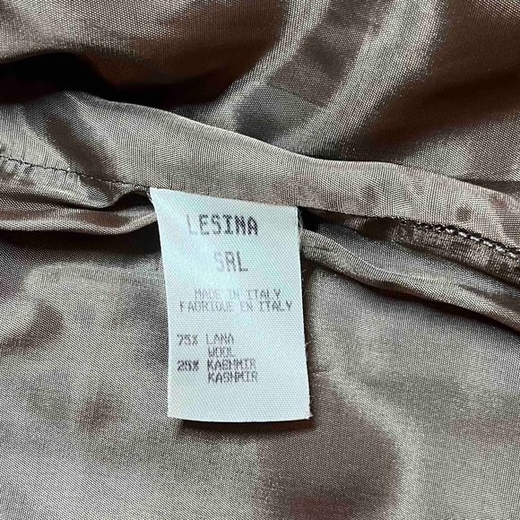 Burberry London Wool Cashmere Skirt Made in Italy Chocolate Brown Size 8 US - Picture 4 of 4